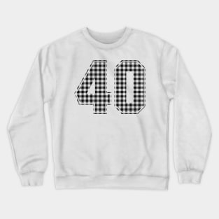 Plaid Number - 40 - Dark Crewneck Sweatshirt